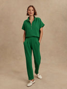Ritchie Short Sleeve Top Green - Stylish In The Saddle