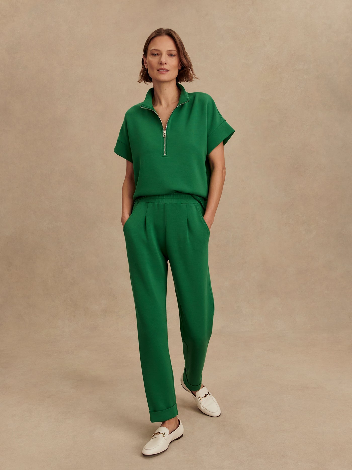 Ritchie Short Sleeve Top Green - Stylish In The Saddle