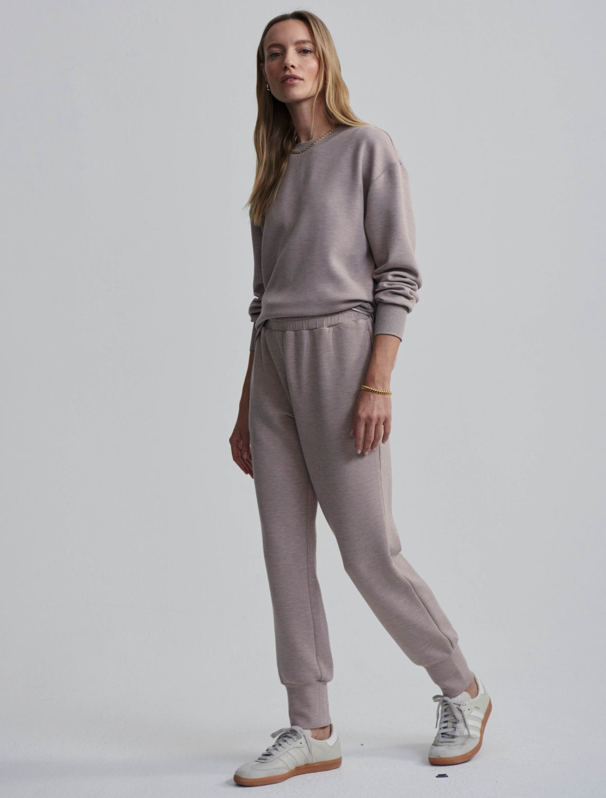 Varley Slim Cuff Pant Taupe Marl 27.5” - Stylish In The Saddle