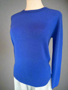 Classic Cashmere Crew Neck Sweater- Cruise Blue - Stylish In The Saddle