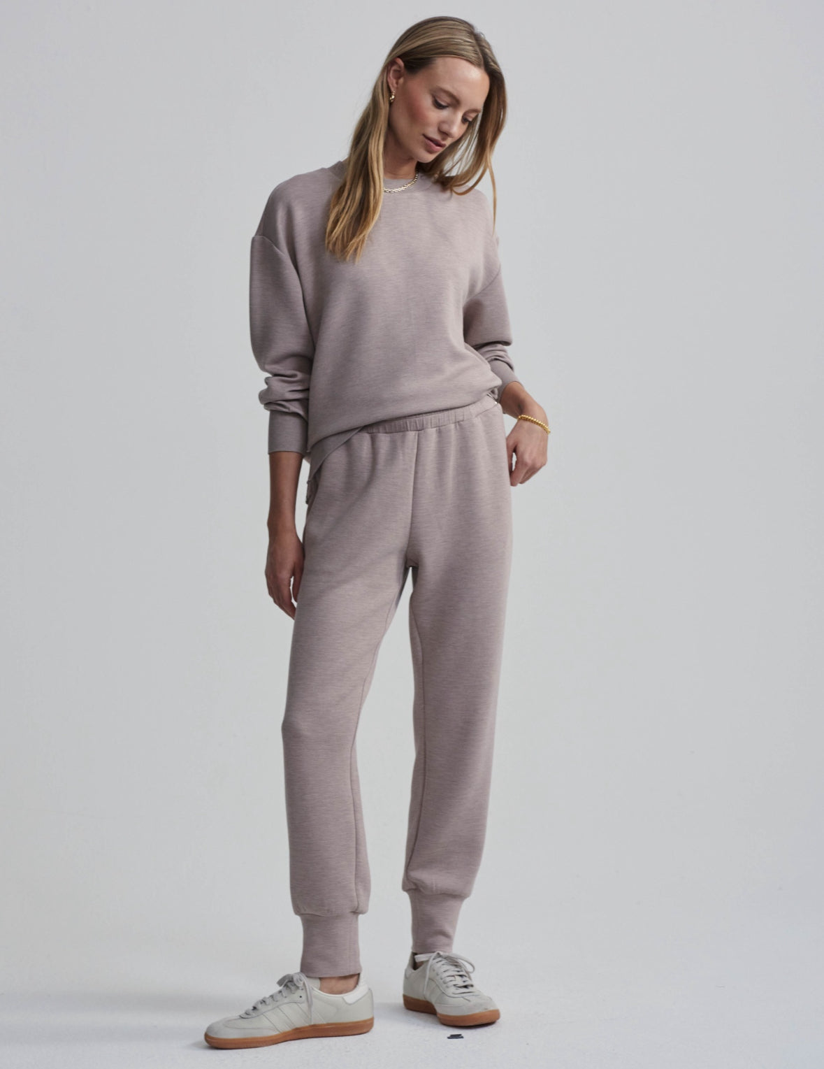 Varley Slim Cuff Pant Taupe Marl 27.5” - Stylish In The Saddle