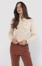 Cable Knit Daisy Sweater - Stylish In The Saddle