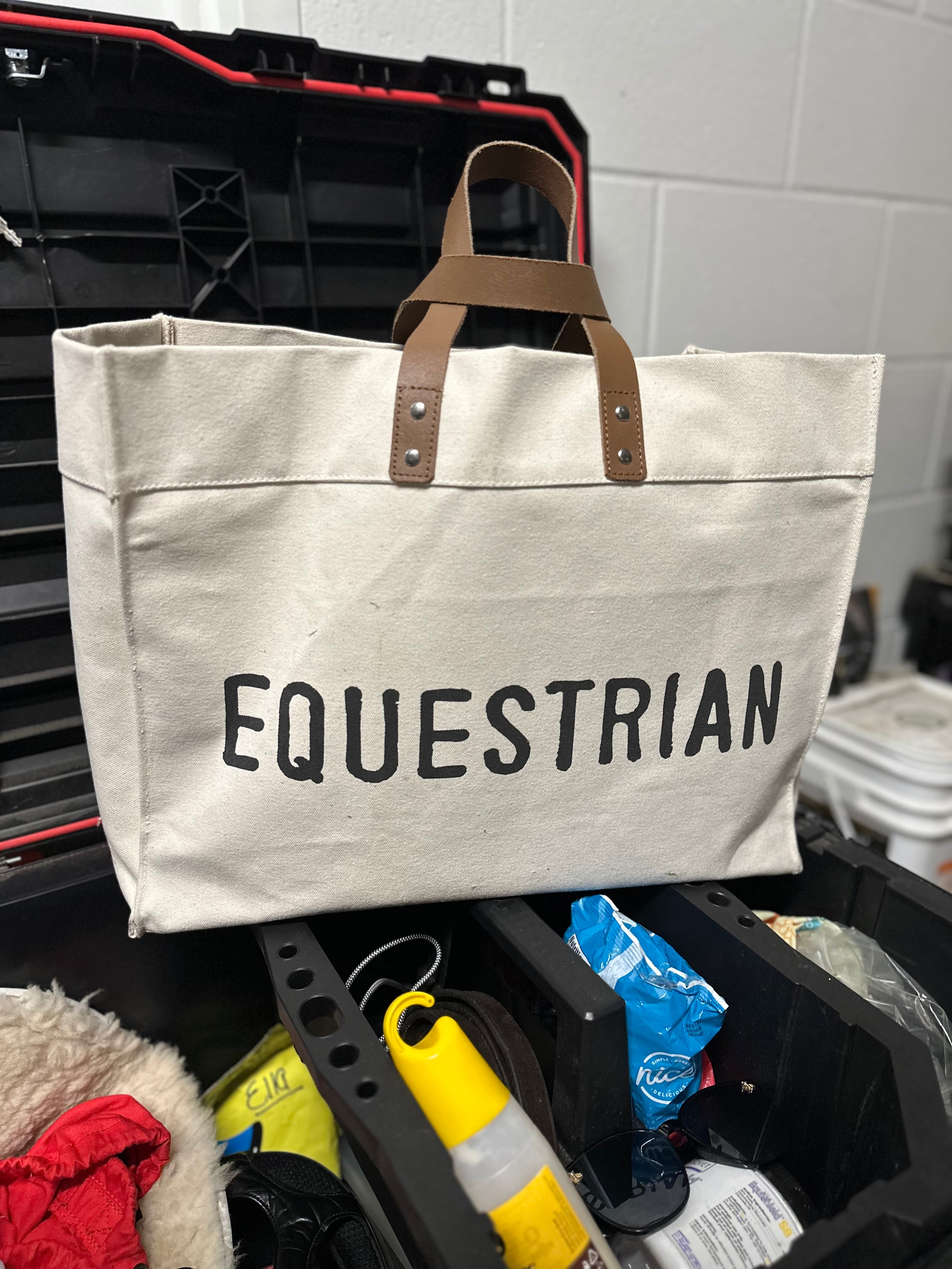 Equestrian Canvas Tote - Stylish In The Saddle