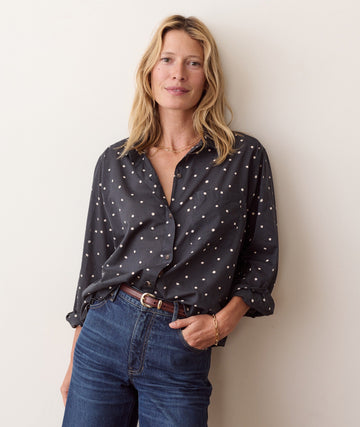 Navy Polka Dot