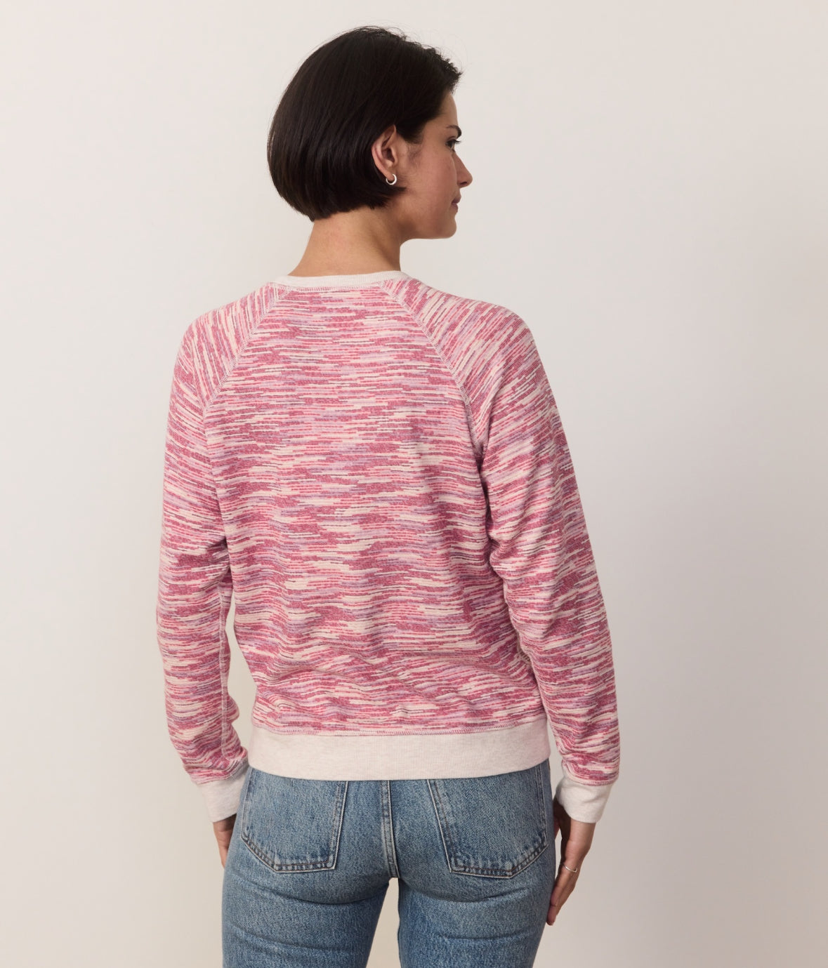 Reversible Raglan Space Dye Top Rose - Stylish In The Saddle
