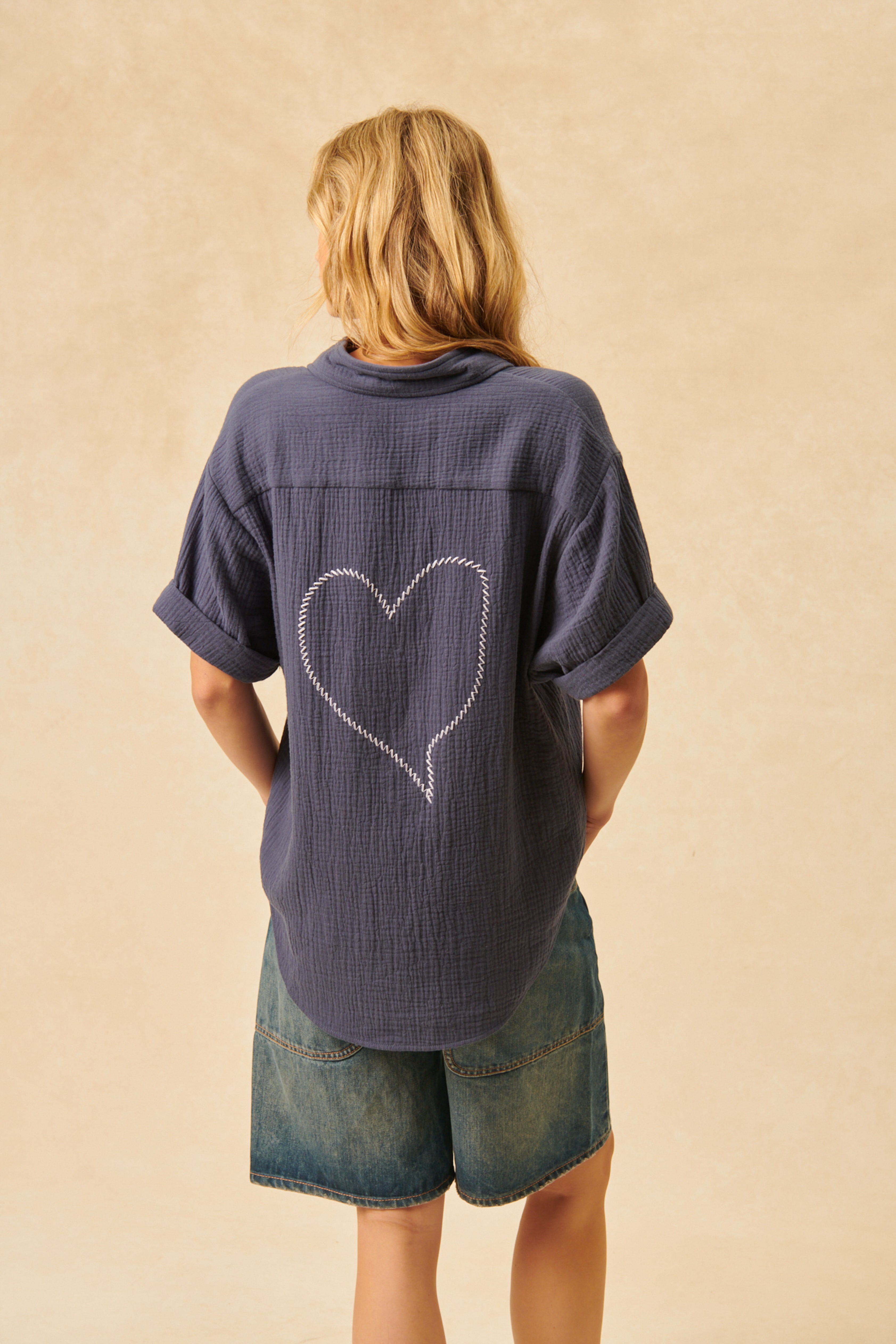 Felix Heart Button Down Top - Stylish In The Saddle