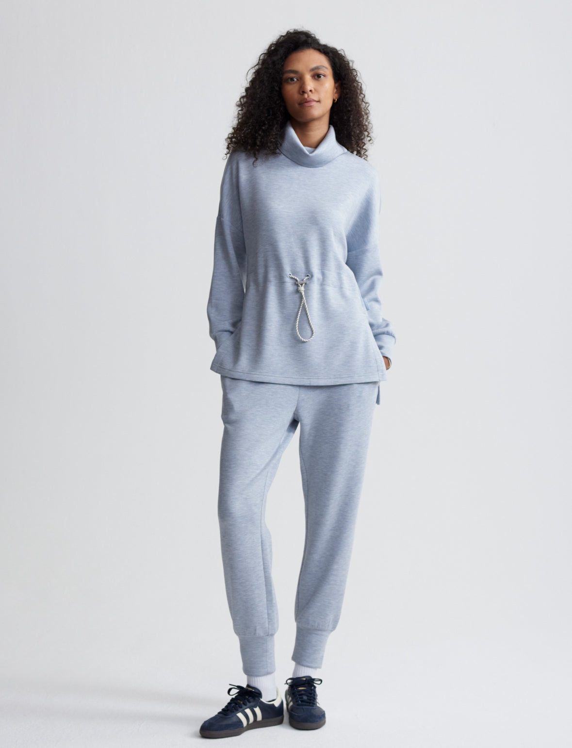 Varley Slim Cuff Pant Blue Marl 27.5” - Stylish In The Saddle