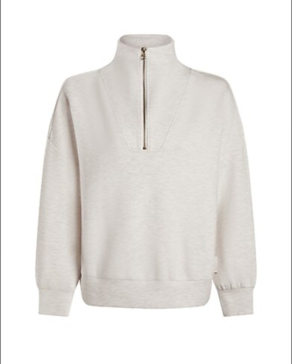 Hawley Quarter Zip Sweater Ivory - Stylish In The Saddle