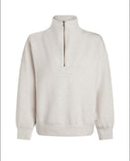 Hawley Quarter Zip Sweater Ivory - Stylish In The Saddle