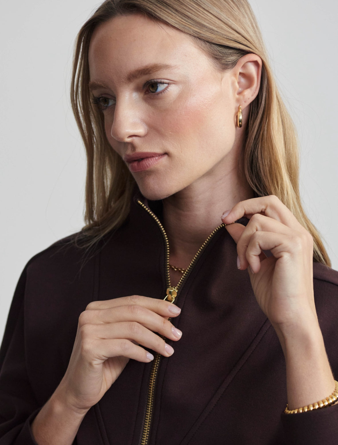 Hawley Quarter Zip Sweater Coffee - Stylish In The Saddle