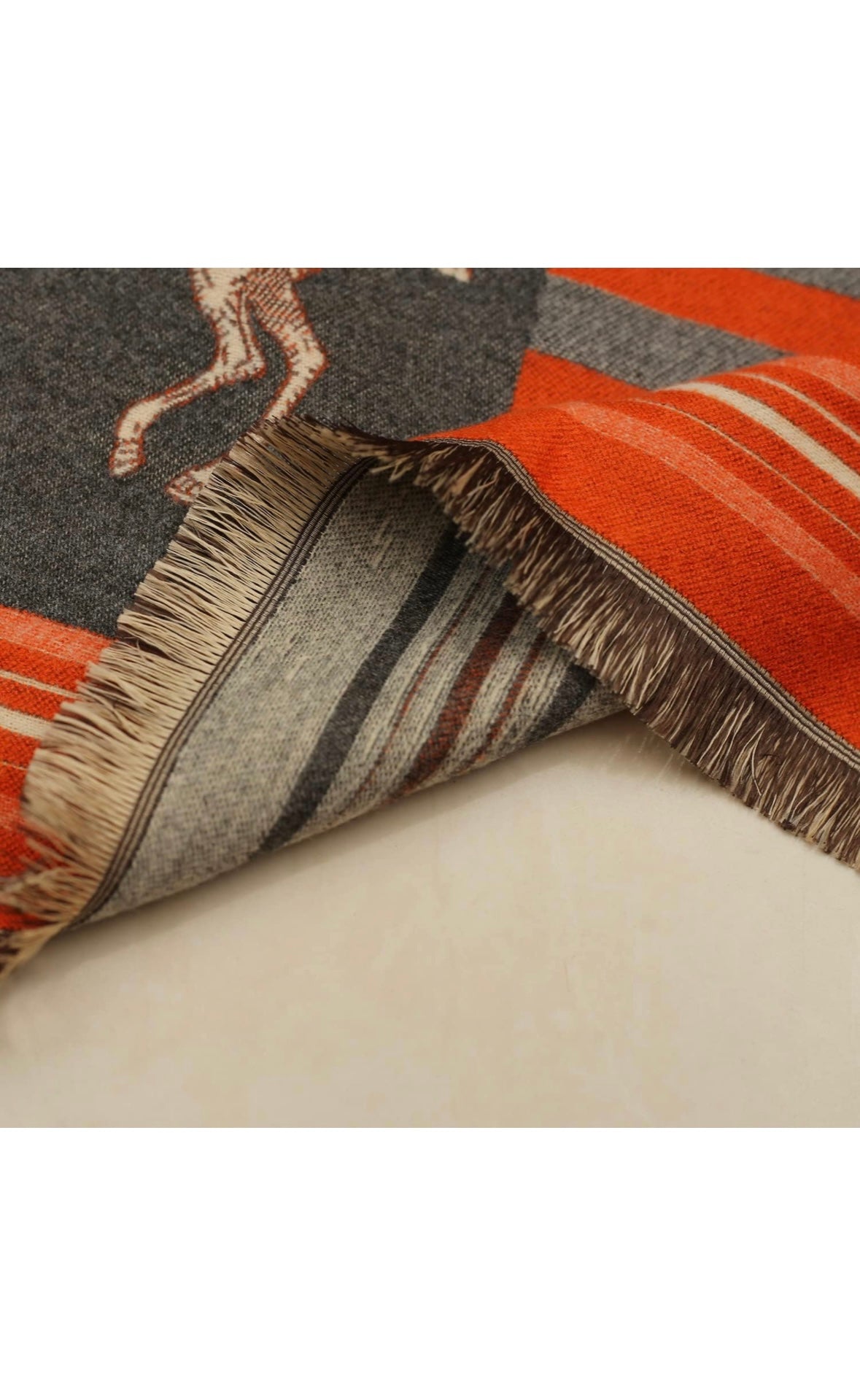 Orange Classic Equestrian Scarf/Shawl - Stylish In The Saddle