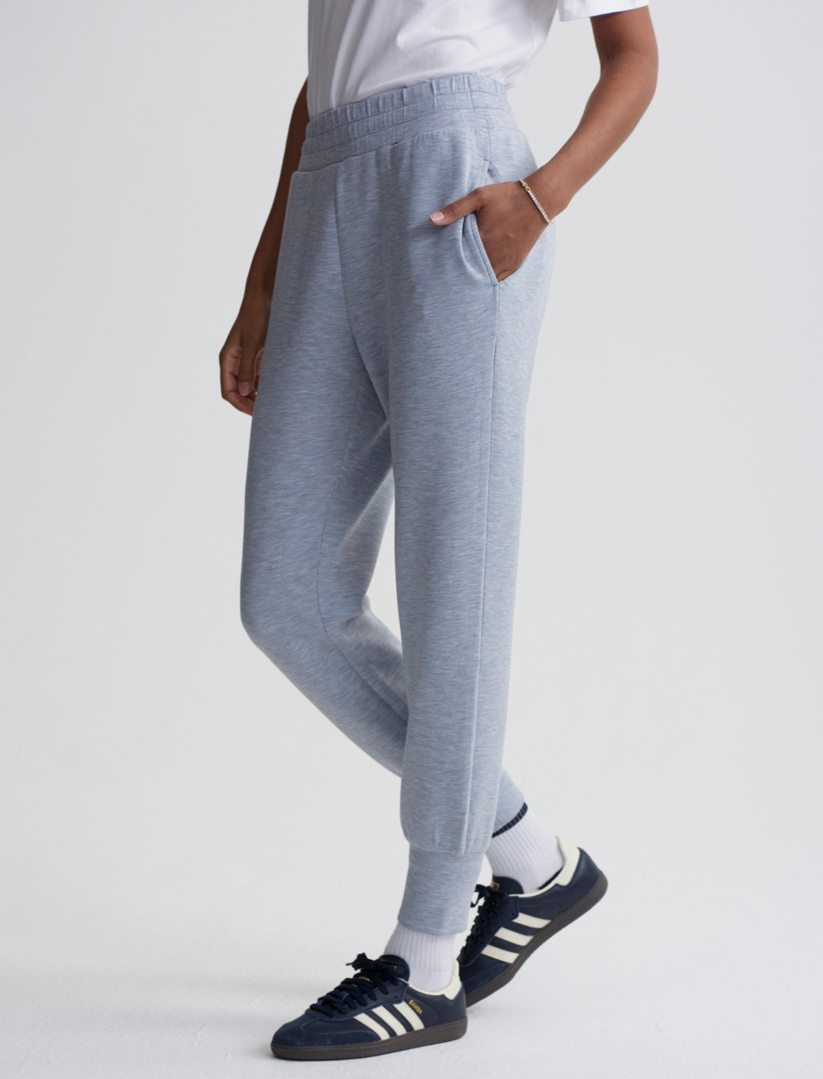 Varley Slim Cuff Pant Blue Marl 27.5” - Stylish In The Saddle