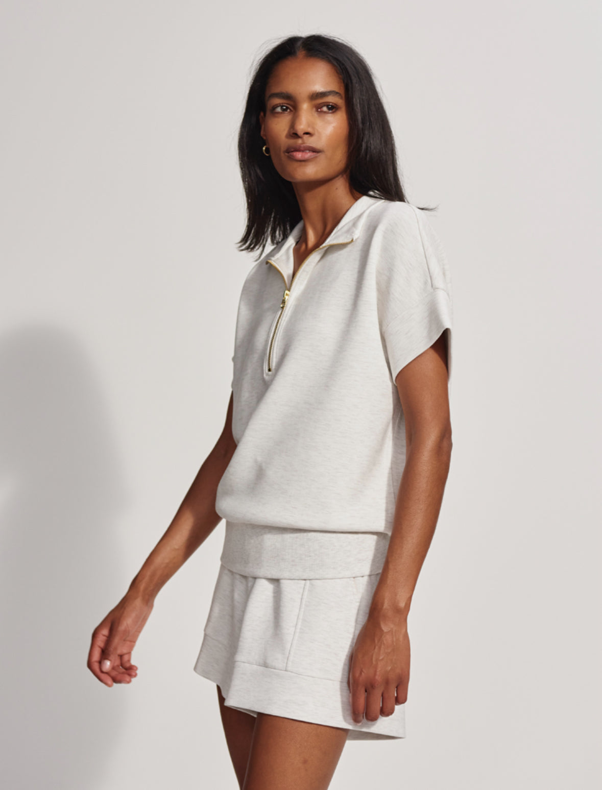 Ritchie Short Sleeve Top Ivory - Stylish In The Saddle