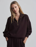 Hawley Quarter Zip Sweater Coffee - Stylish In The Saddle