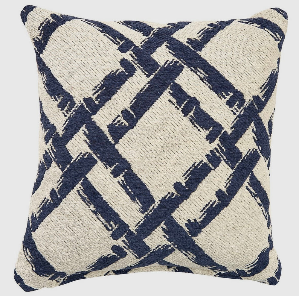 Laced Rein Navy Knit Pillow