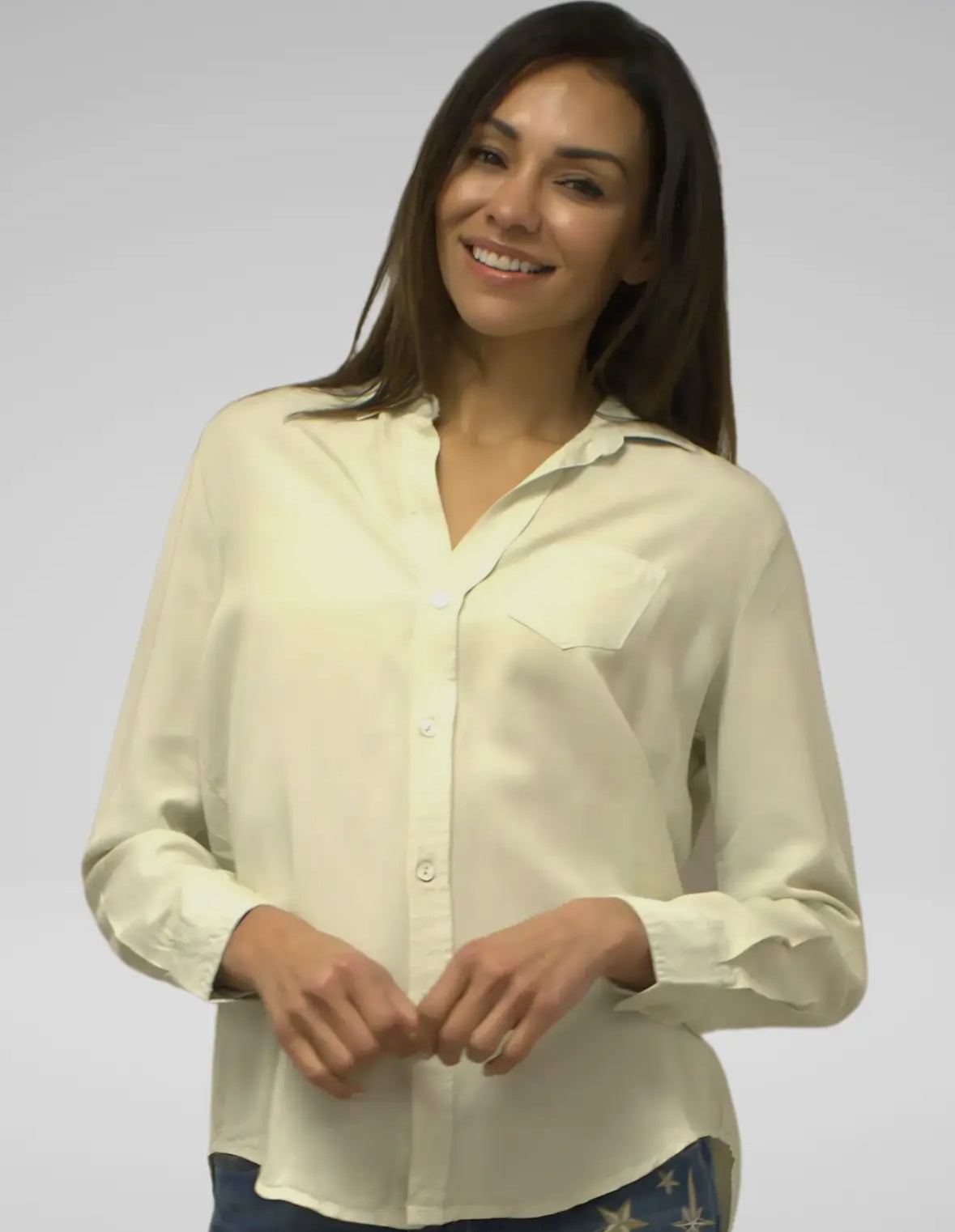 Embroidered Cream Floral Shirt - Stylish In The Saddle