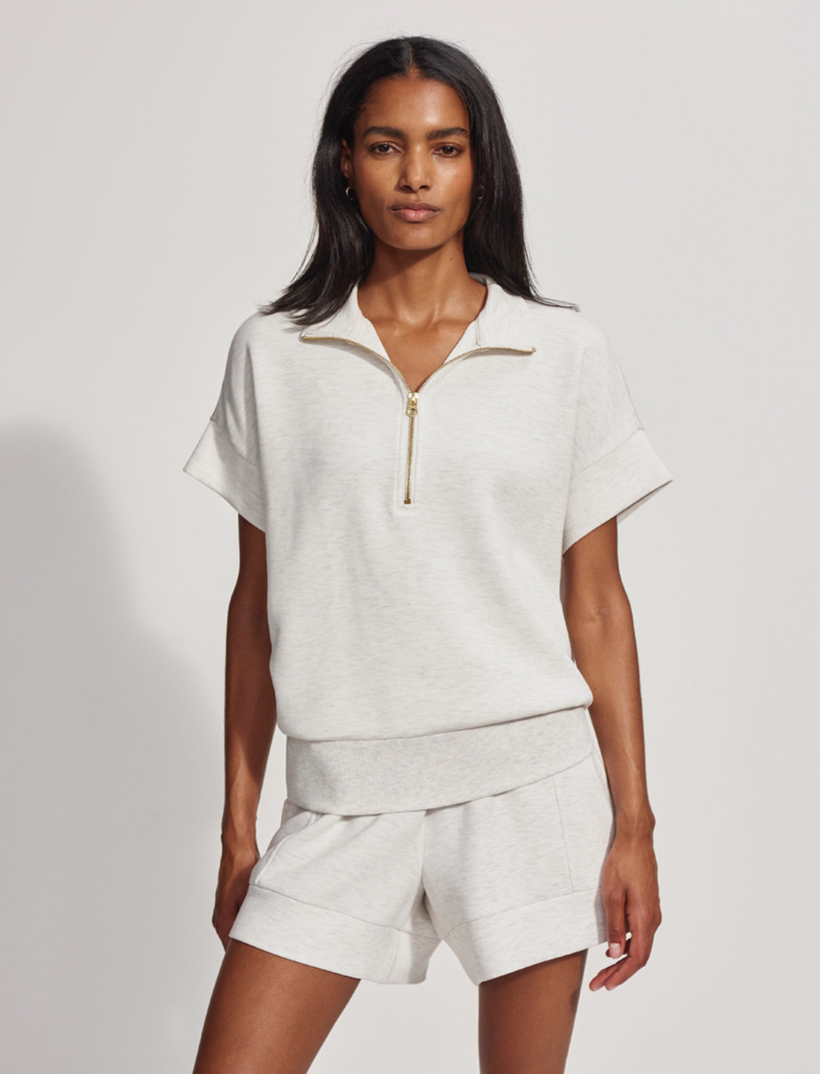 Ritchie Short Sleeve Top Ivory - Stylish In The Saddle