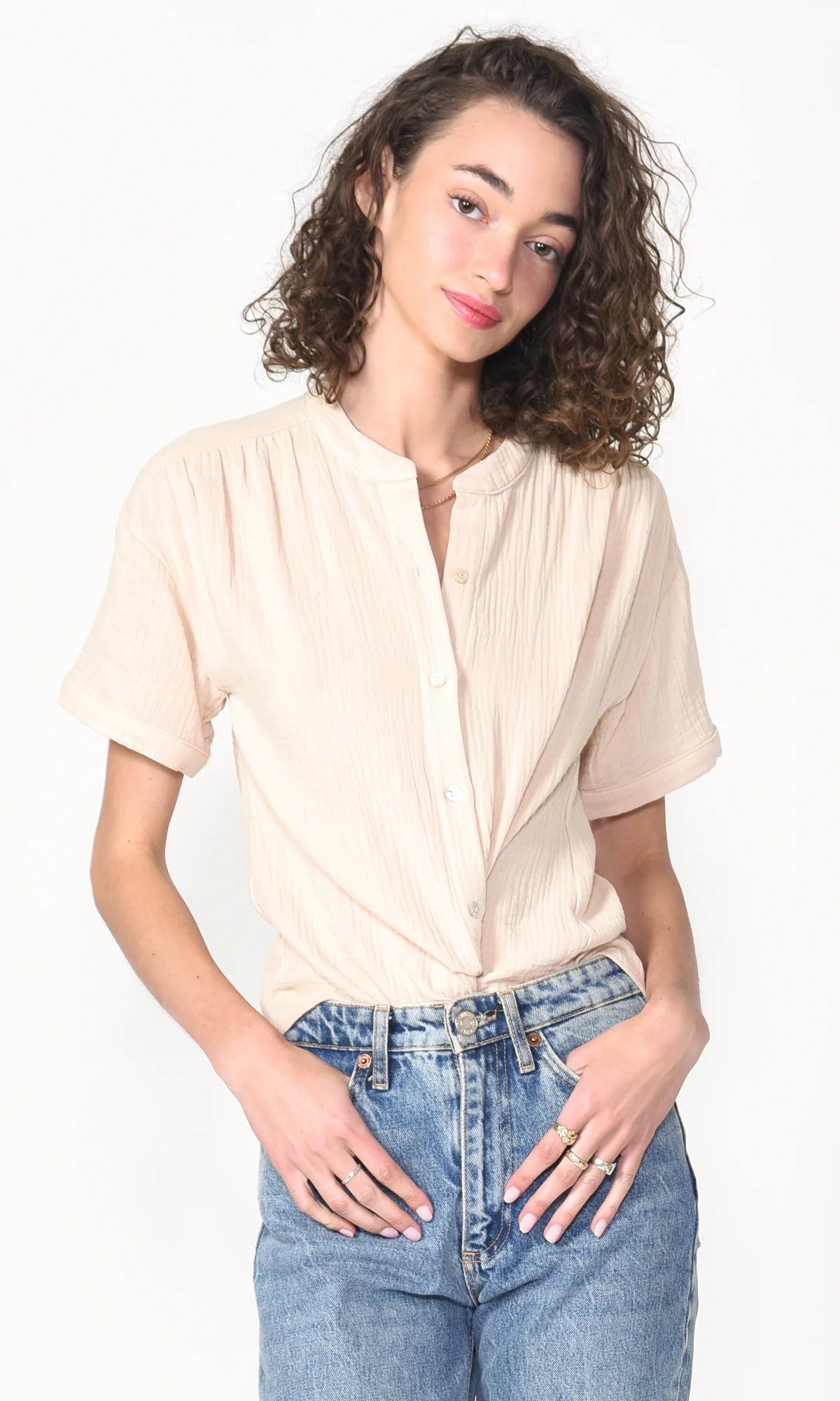 Olana Cotton Gauze Blouse - Stylish In The Saddle