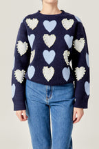 Dolly Heart & Pearl Sweater