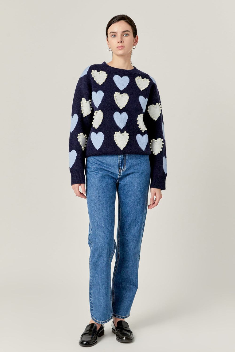 Dolly Heart & Pearl Sweater