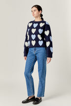 Dolly Heart & Pearl Sweater