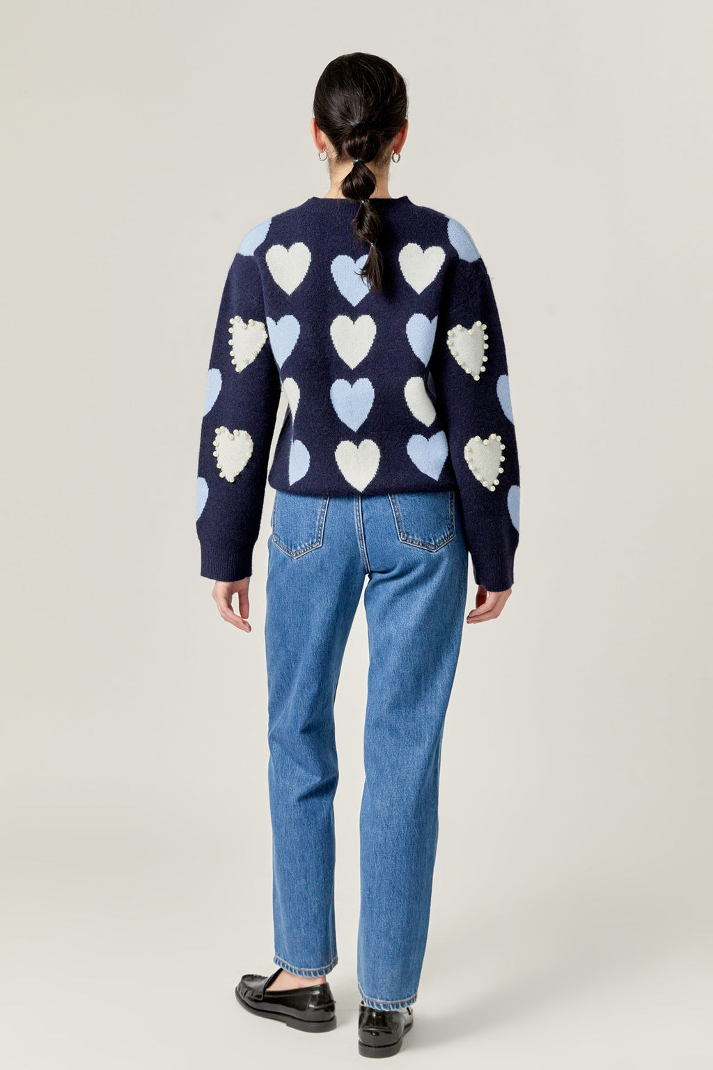 Dolly Heart & Pearl Sweater