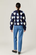 Dolly Heart & Pearl Sweater
