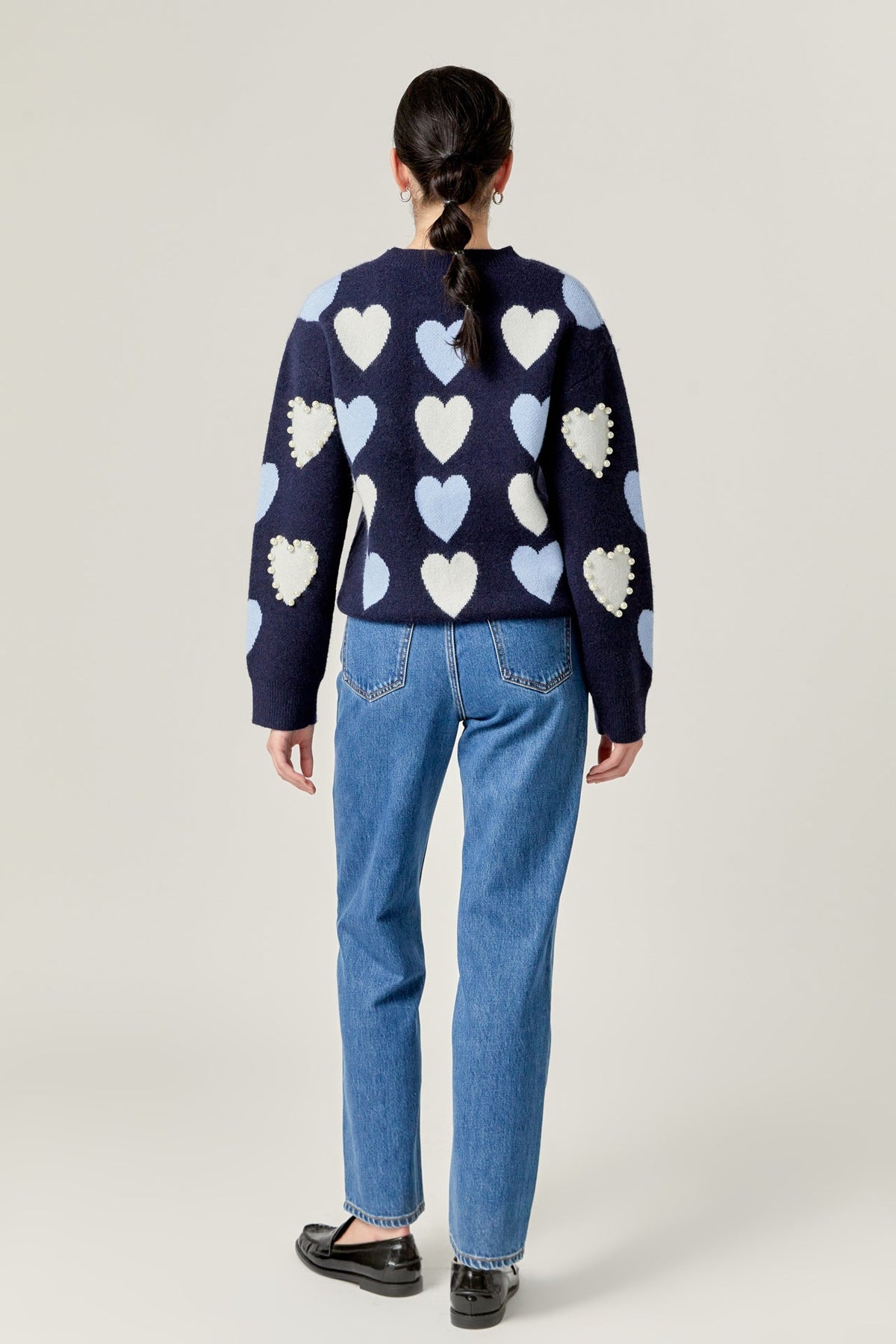 Dolly Heart & Pearl Sweater
