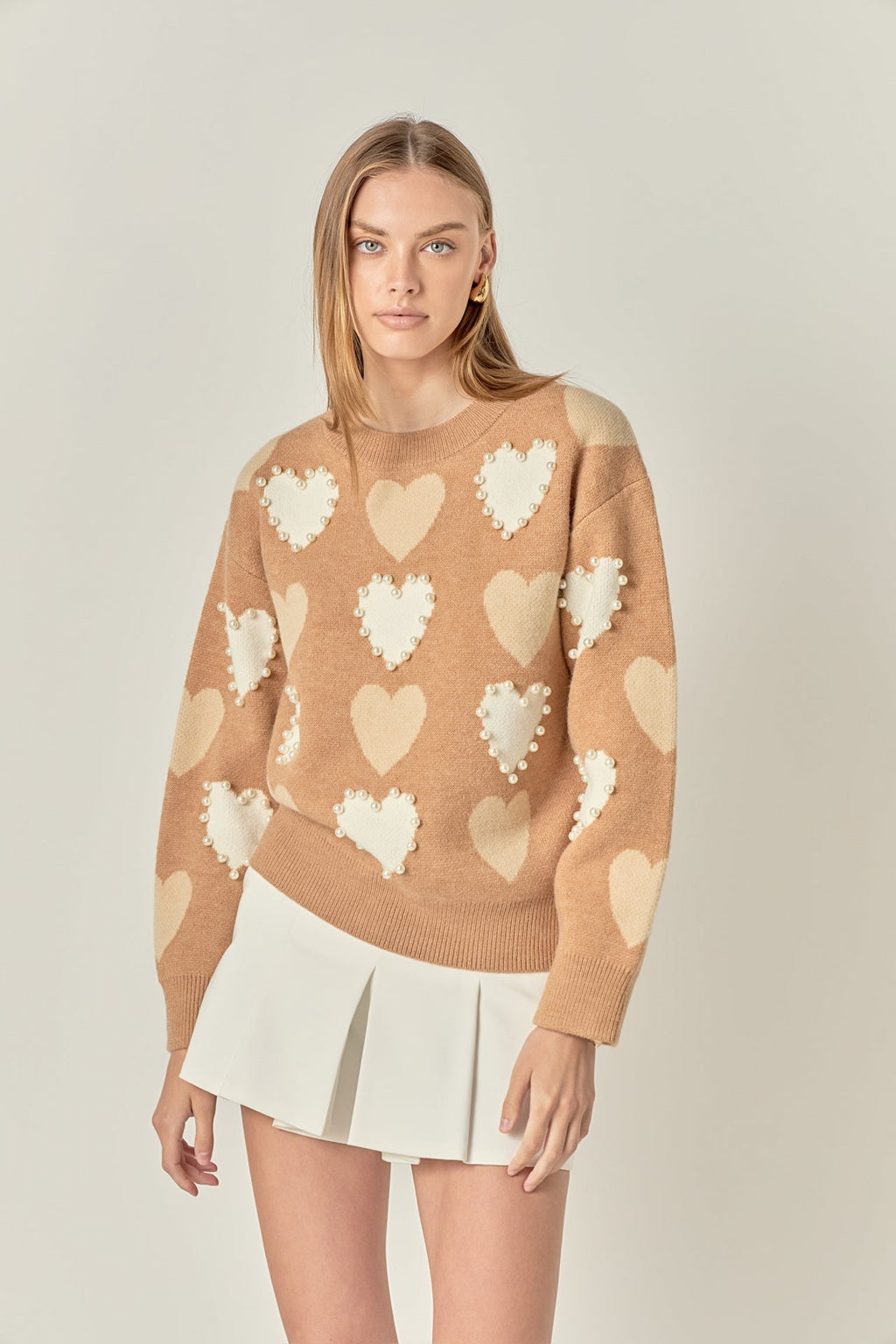 Dolly Heart & Pearl Sweater