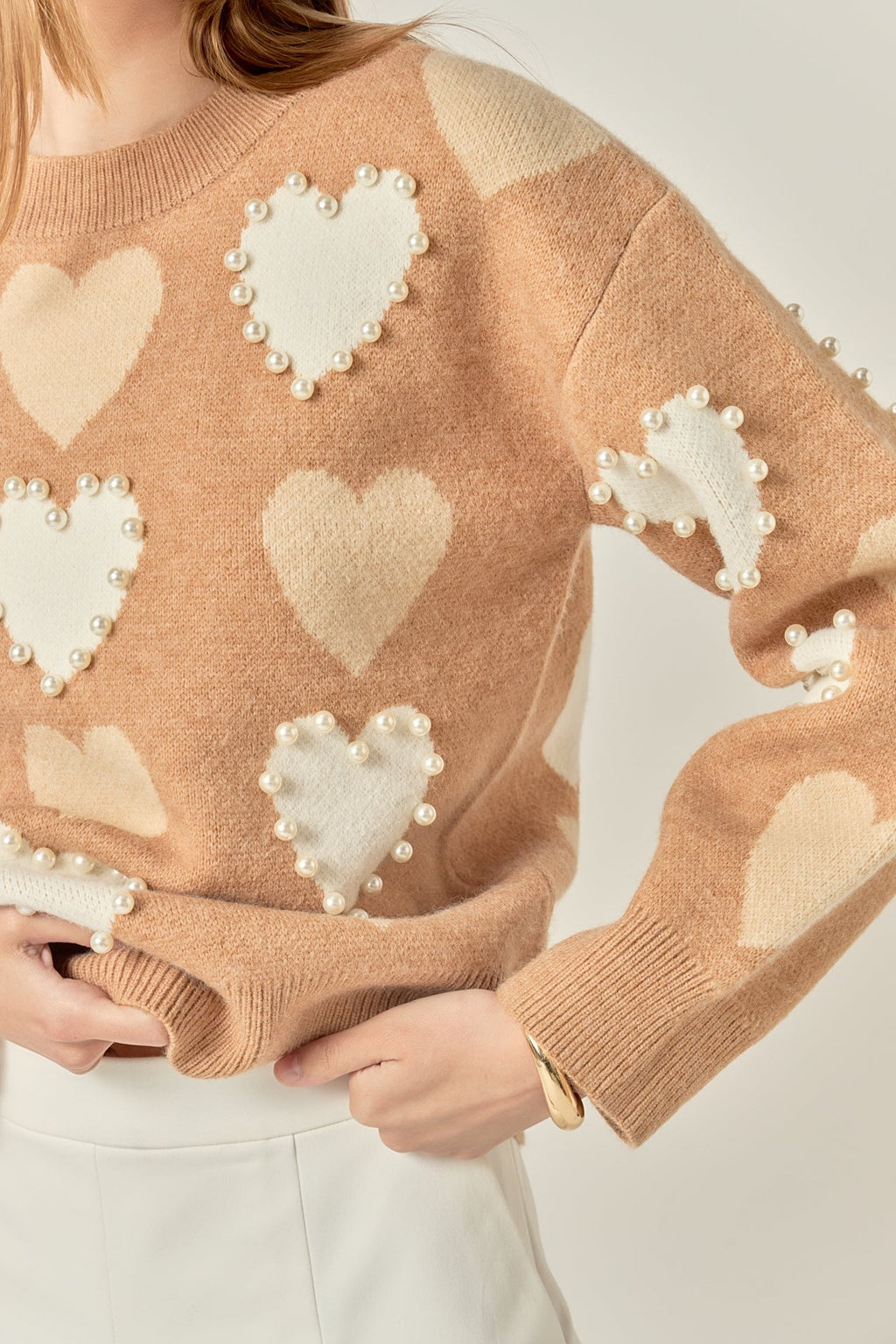 Dolly Heart & Pearl Sweater