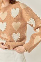 Dolly Heart & Pearl Sweater