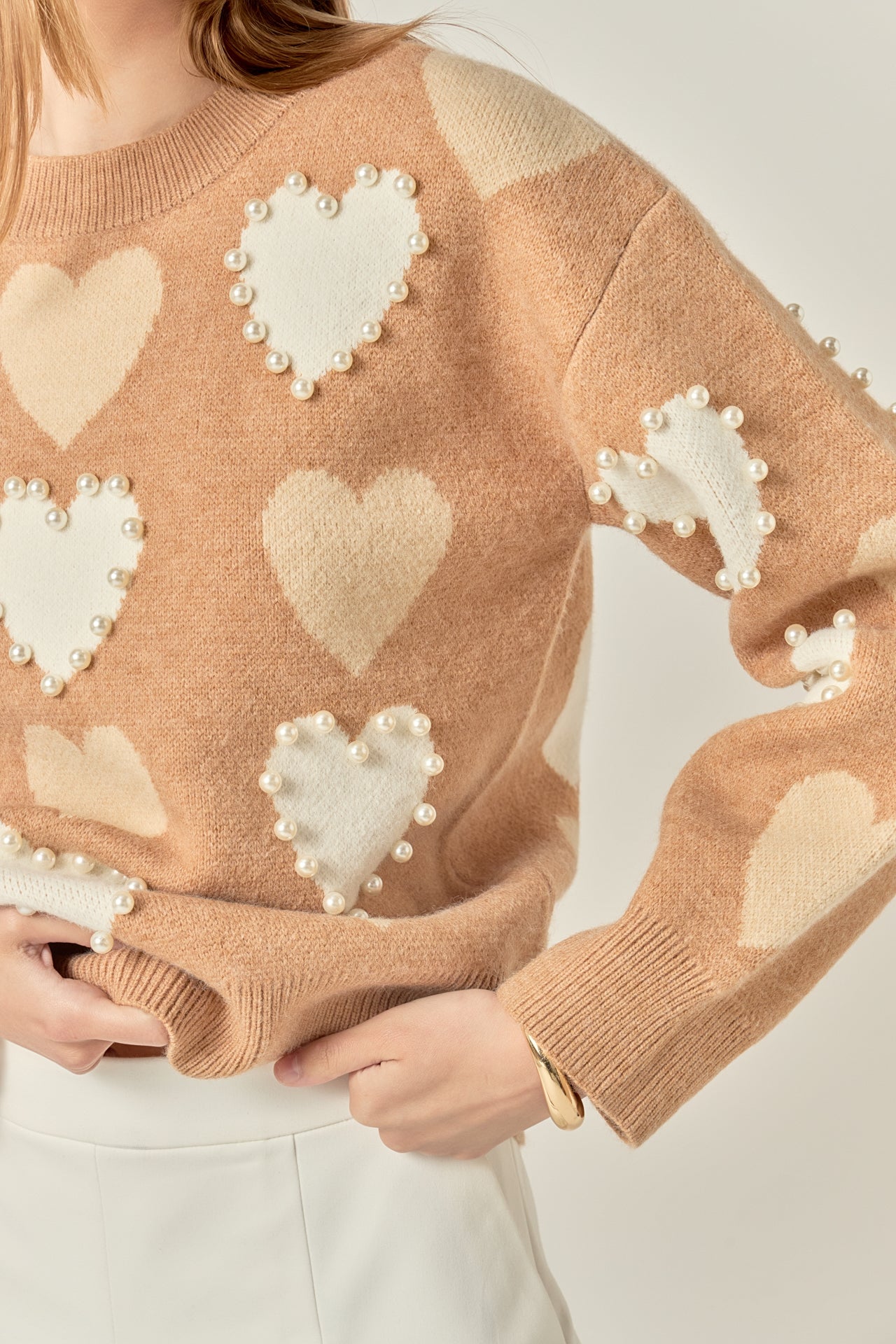 Dolly Heart & Pearl Sweater