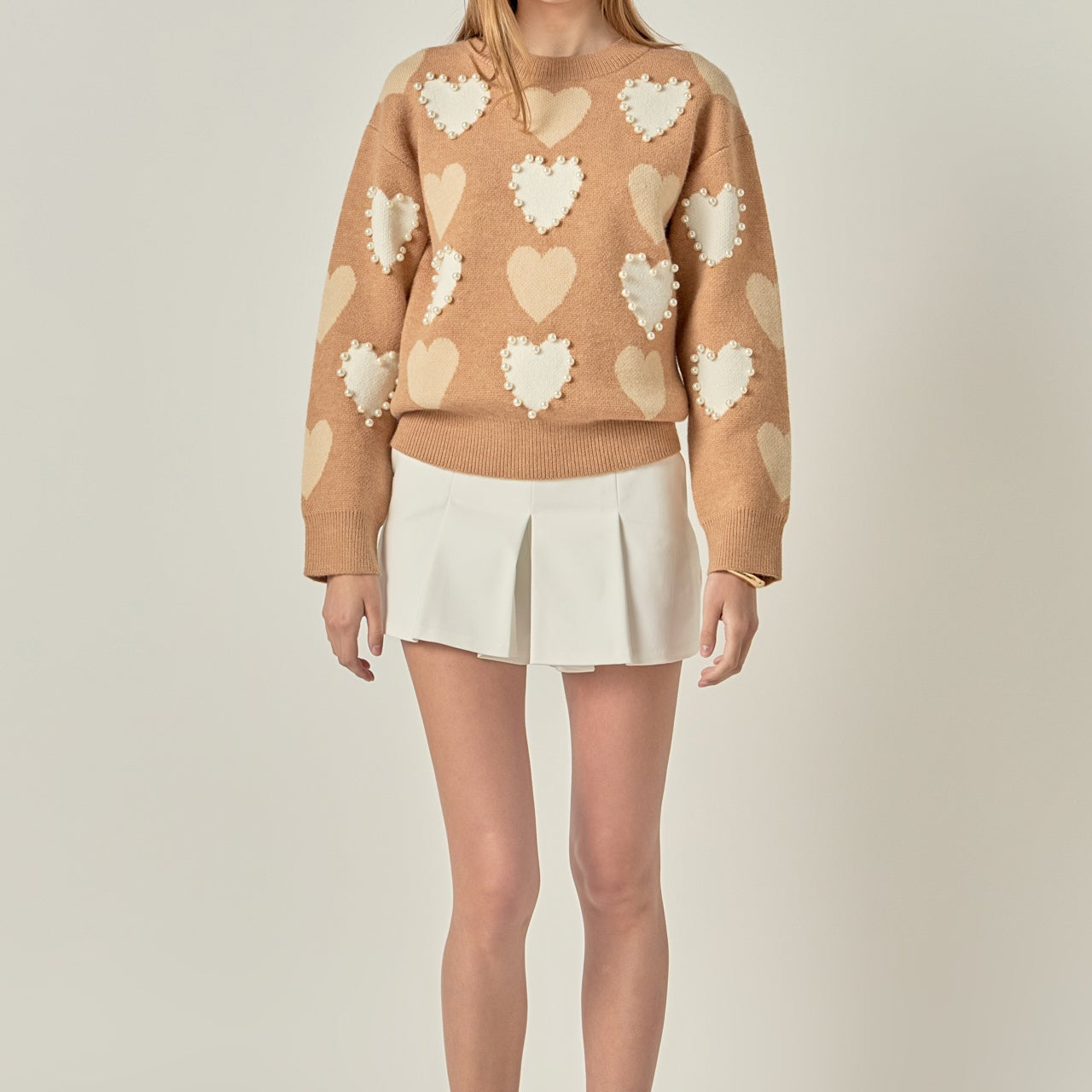 Dolly Heart & Pearl Sweater
