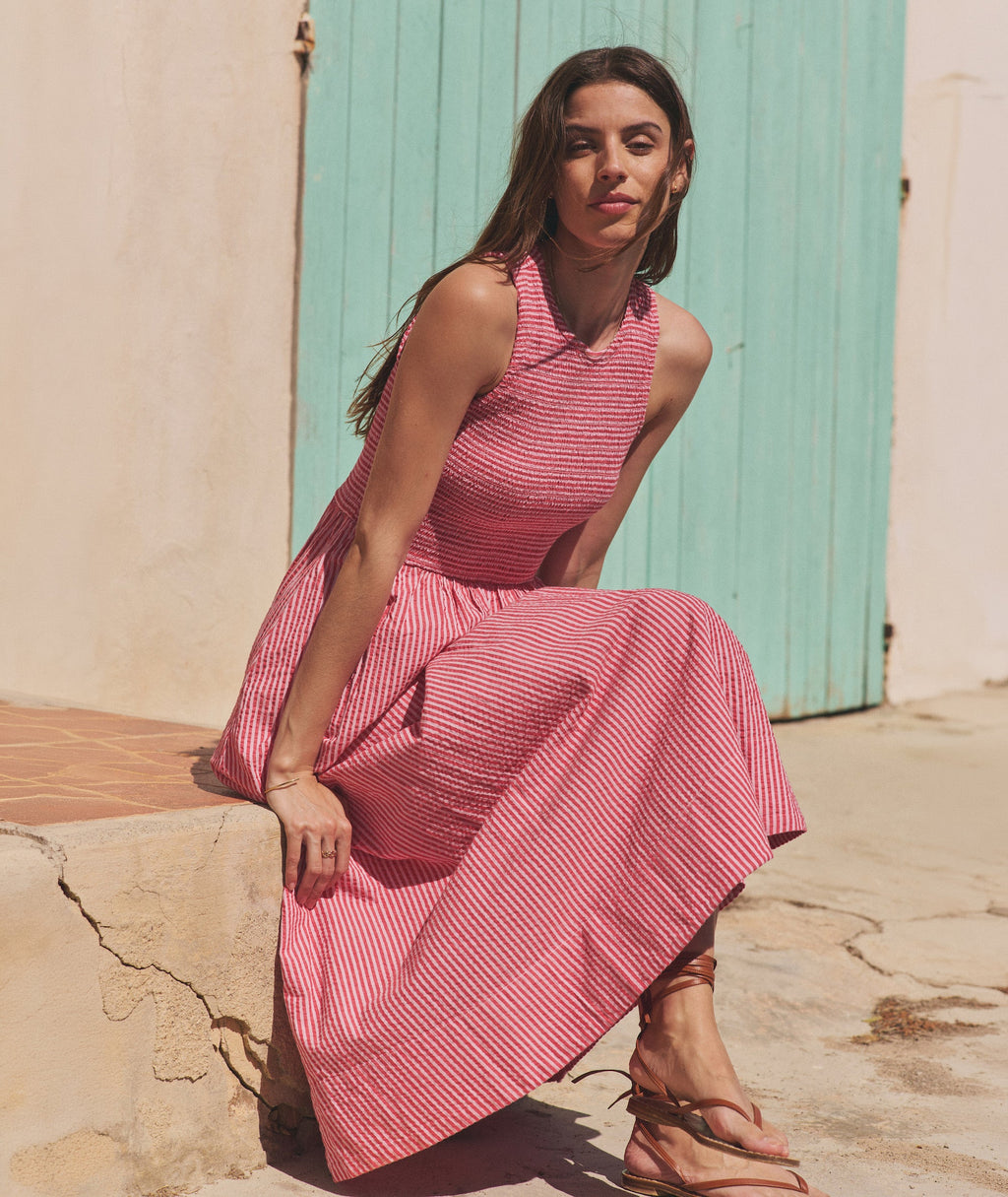 Darcy Seersucker Maxi Dress