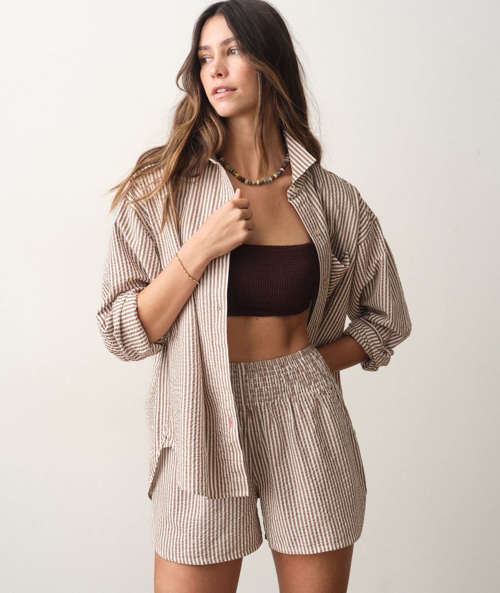 Gracey Oversized Seersucker Shirt