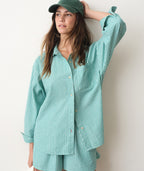Gracey Oversized Seersucker Shirt Colors