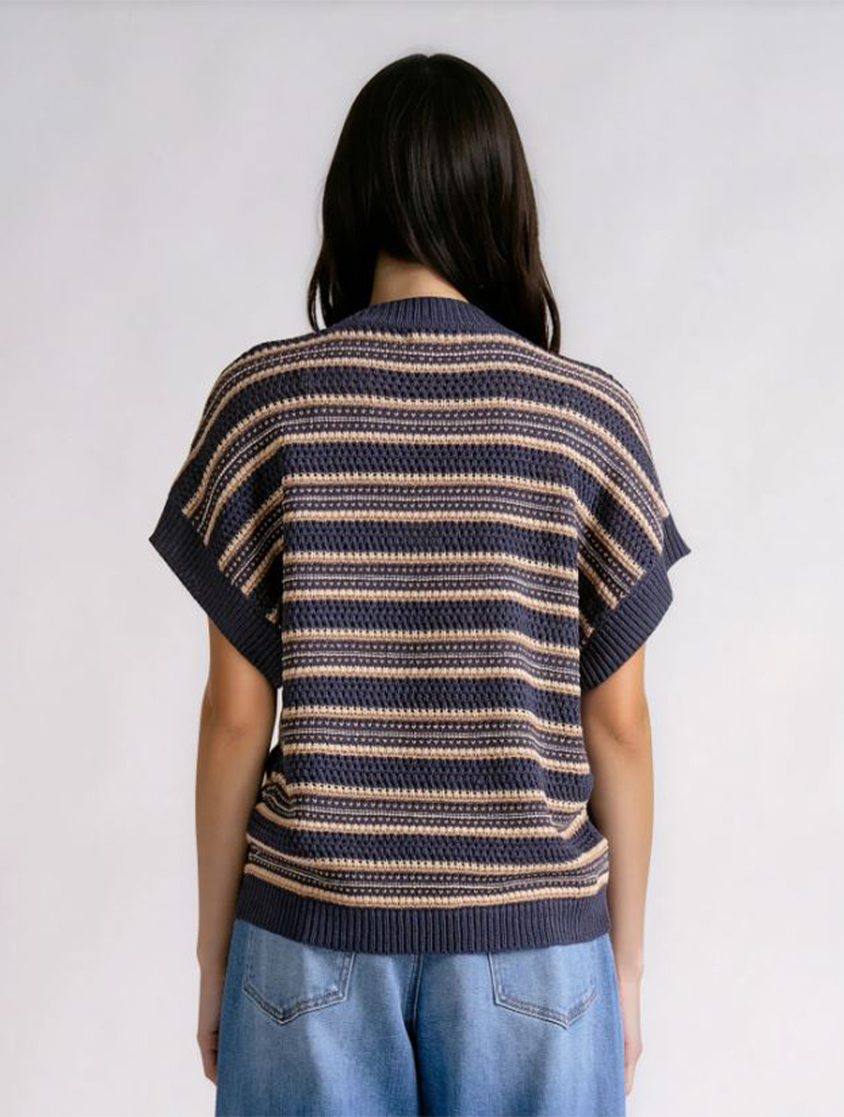 Short Sleeve Crewneck Sweater