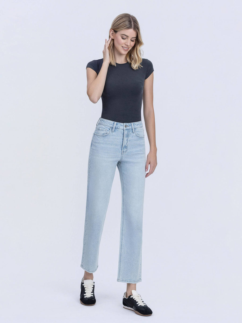 High Rise Tapered Jeans 28