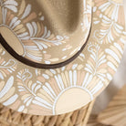 Jimena Hand Painted Mexican/Western Hat - Tan & White - Stylish In The Saddle