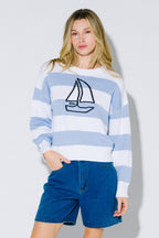 SailBoat Striped Sweater