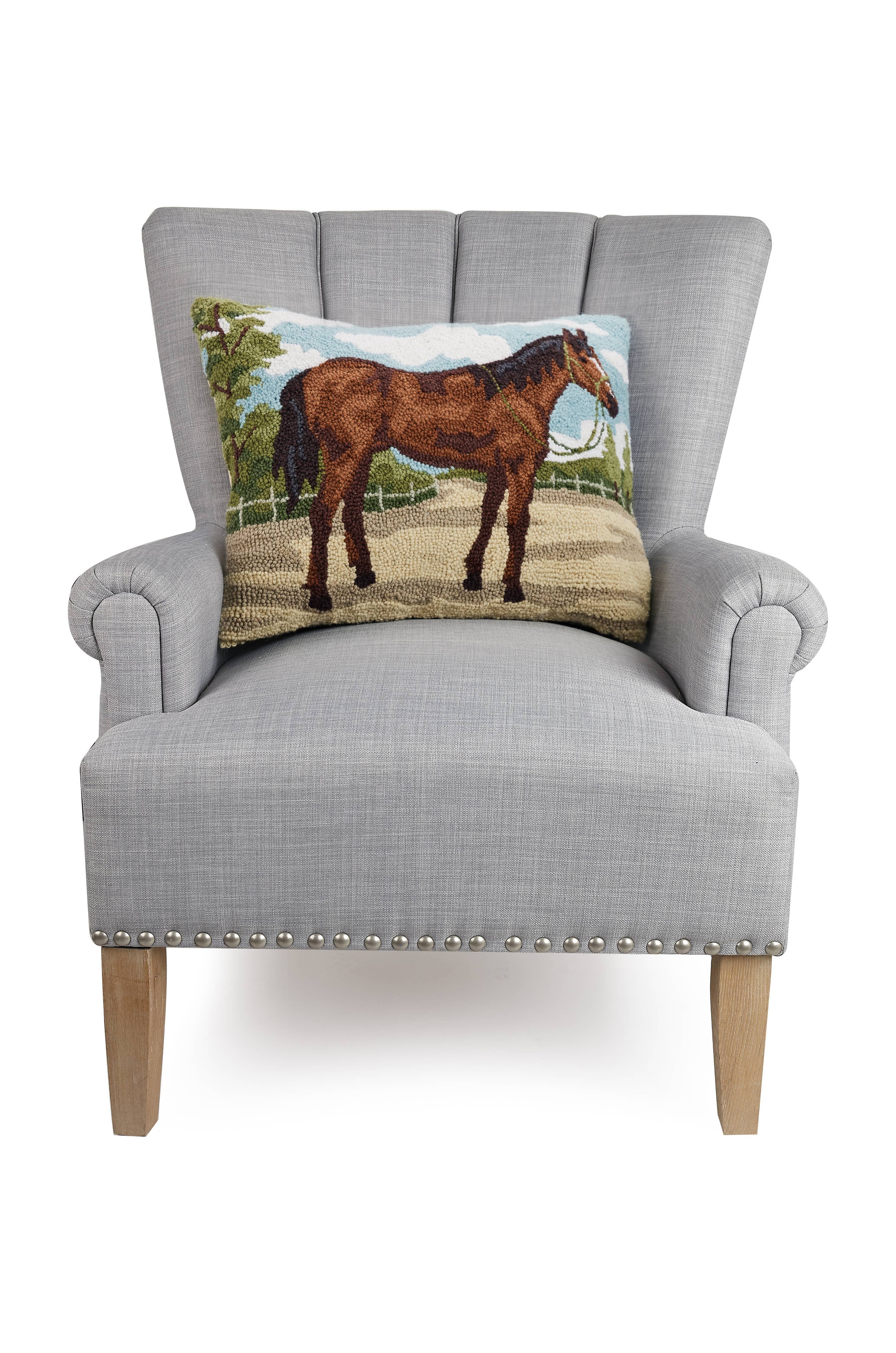Brown Horse Hook Pillow - Stylish In The Saddle