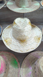 Straw hat with Metallic embroidered decoration - Stylish In The Saddle