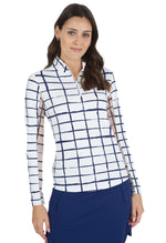 Navy Cordova Print Long Sleeve Top