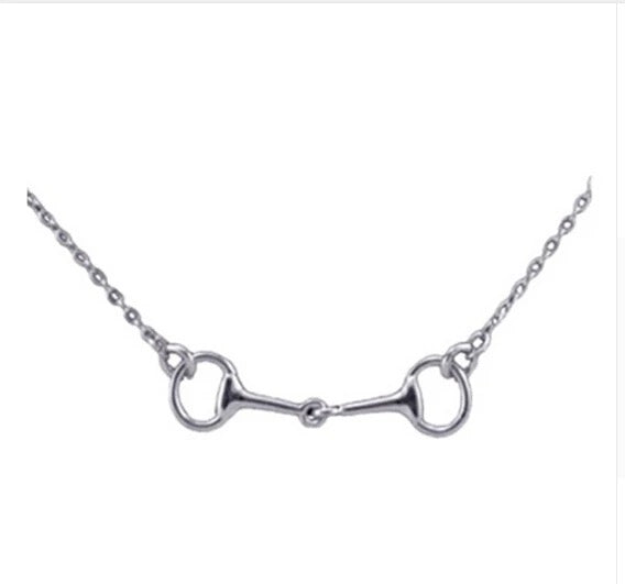 Snaffle Bit Gold or Silver Equestrian Necklace