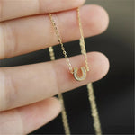 Petite Horseshoe Gold Necklace