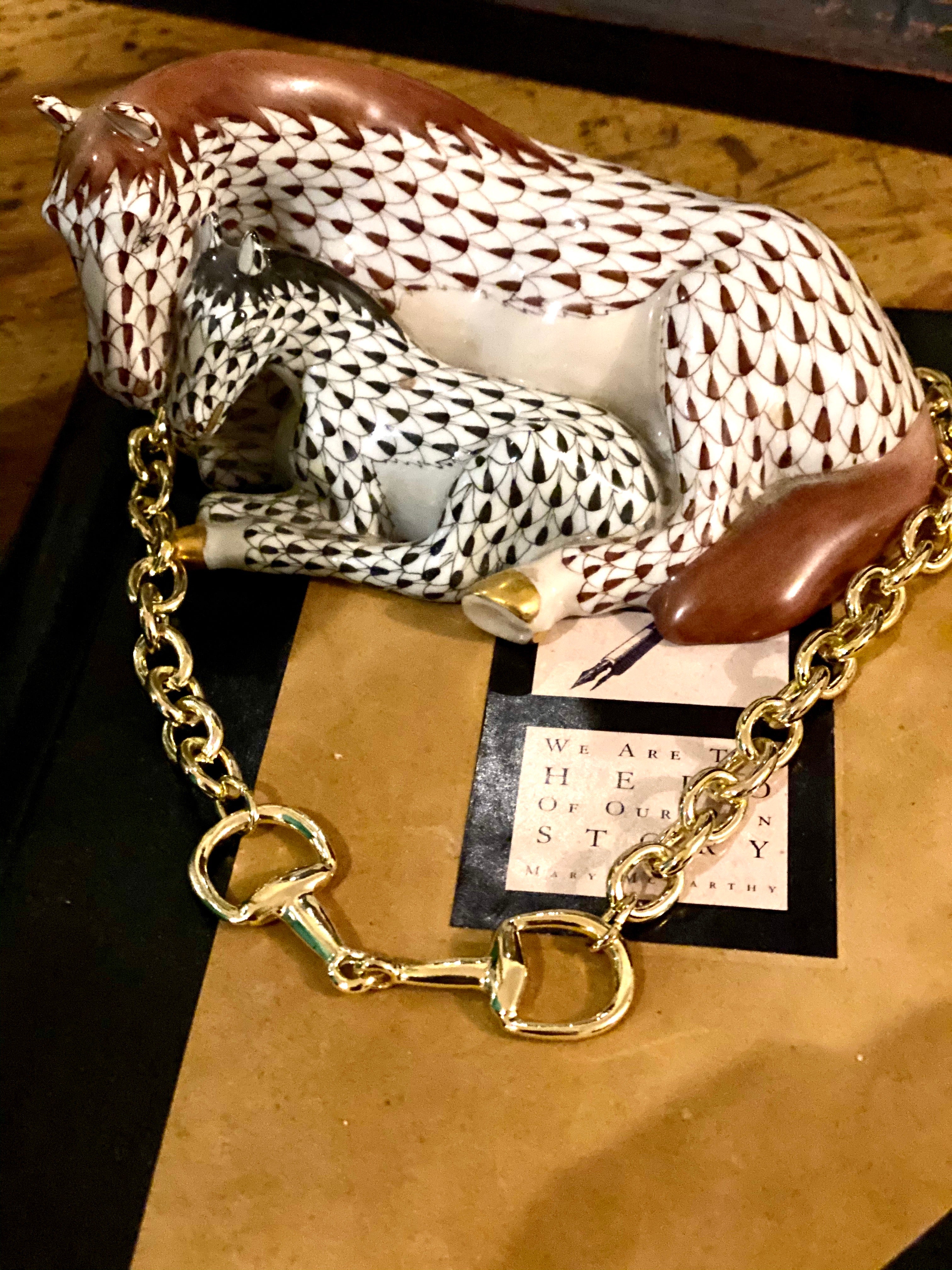 Snaffle Bit Gold or Silver Equestrian Necklace - Stylish In The Saddle