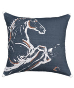 Horse Pillow with Bronze Threading