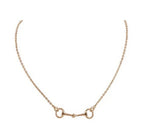 Petite Snaffle Bit Gold or Silver Equestrian Necklace