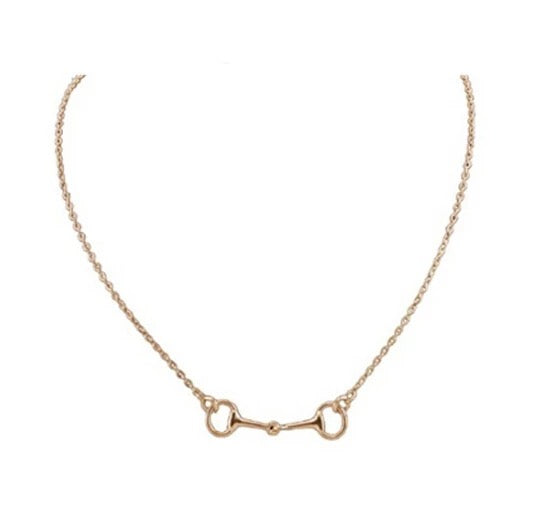 Snaffle Bit Gold or Silver Equestrian Necklace - Stylish In The Saddle