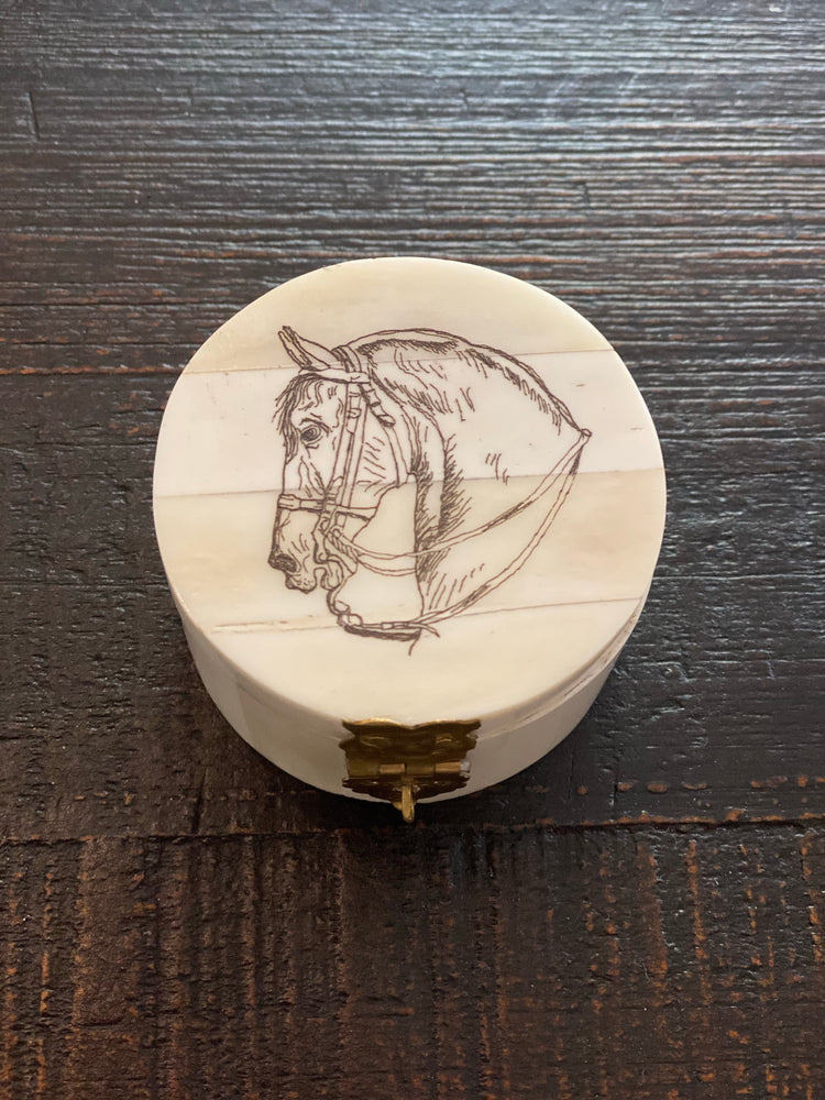 Mini Horse Head Trinket Box
